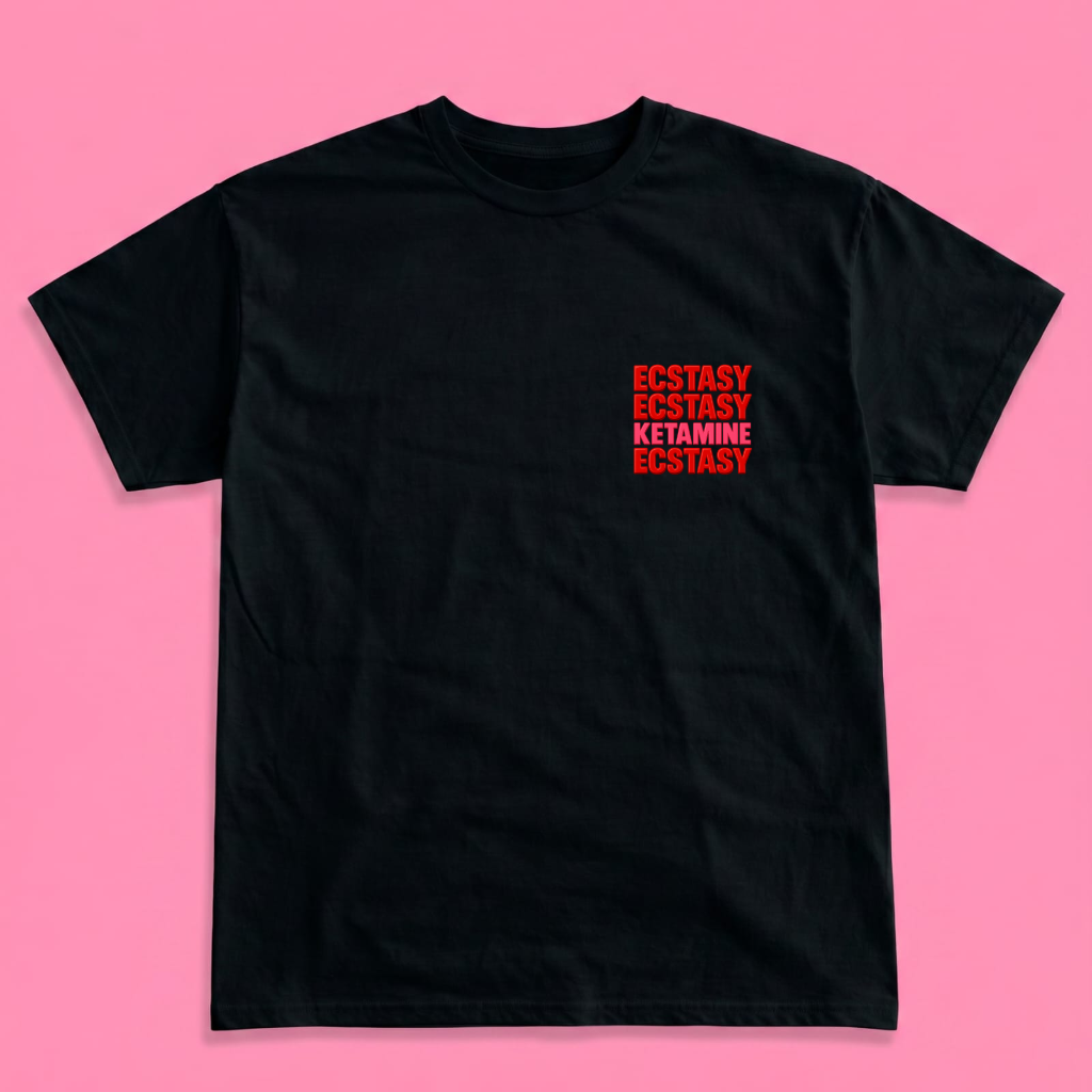 ECSTASY ECSTASY KETAMINE ECSTASY short sleeve t-shirt