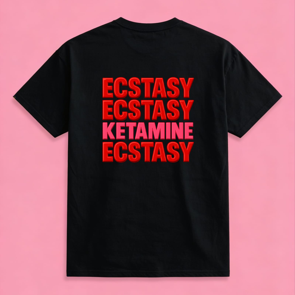 ECSTASY ECSTASY KETAMINE ECSTASY short sleeve t-shirt