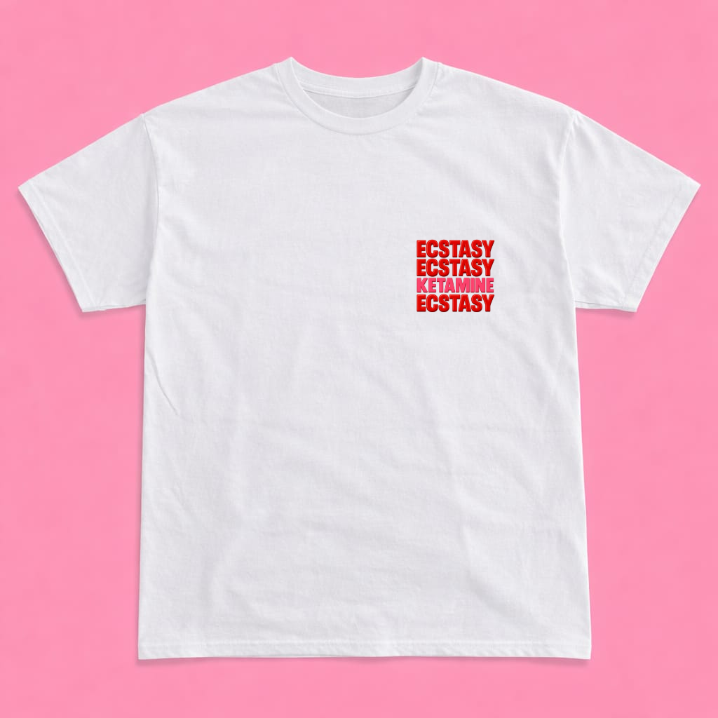 ECSTASY ECSTASY KETAMINE ECSTASY short sleeve t-shirt