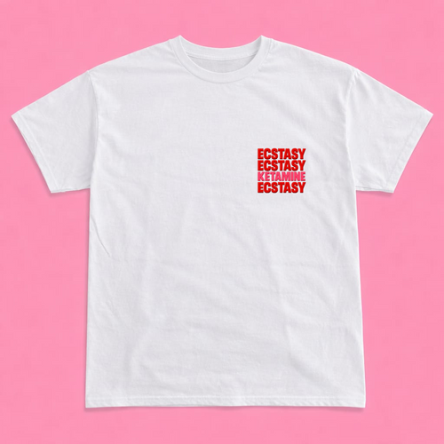 ECSTASY ECSTASY KETAMINE ECSTASY short sleeve t-shirt